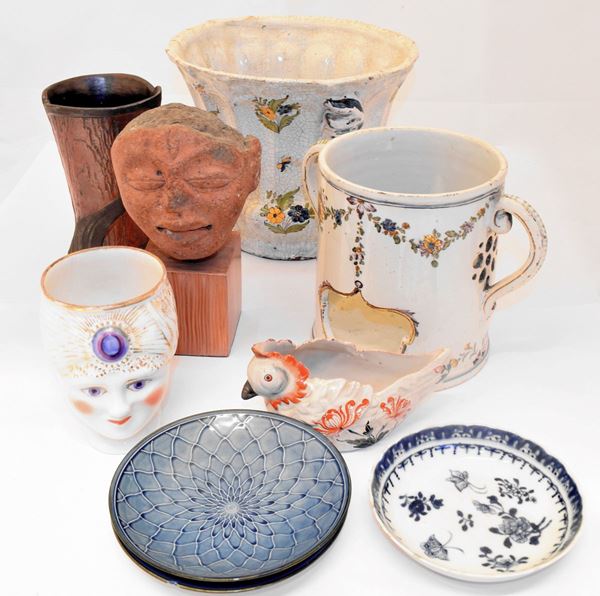  LOTTO DI NOVE OGGETTI  SEC. XX  - Asta COLLECTIBLES, Mobili, Arredi e Dipinti dal secolo XVI al XX - Poggio Bracciolini Casa d'Aste