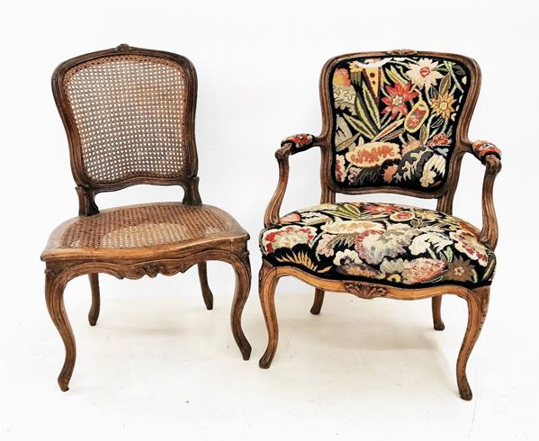 Due poltroncine, sec. XIX