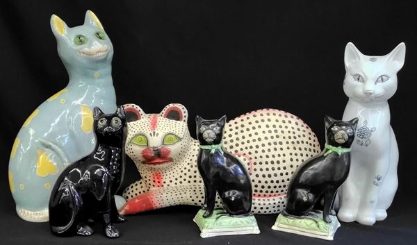 Sei sculture, sec. XX  - Asta COLLECTIBLES, Mobili, Arredi e Dipinti dal secolo XVI al XX - Poggio Bracciolini Casa d'Aste
