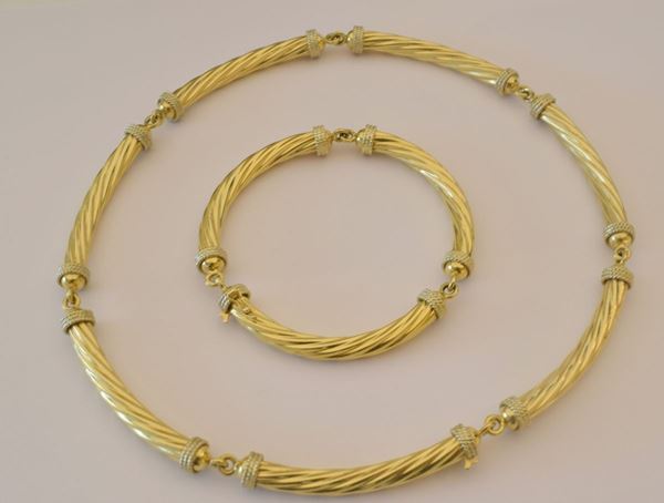 DEMI-PARURE IN ORO GIALLO 18KT