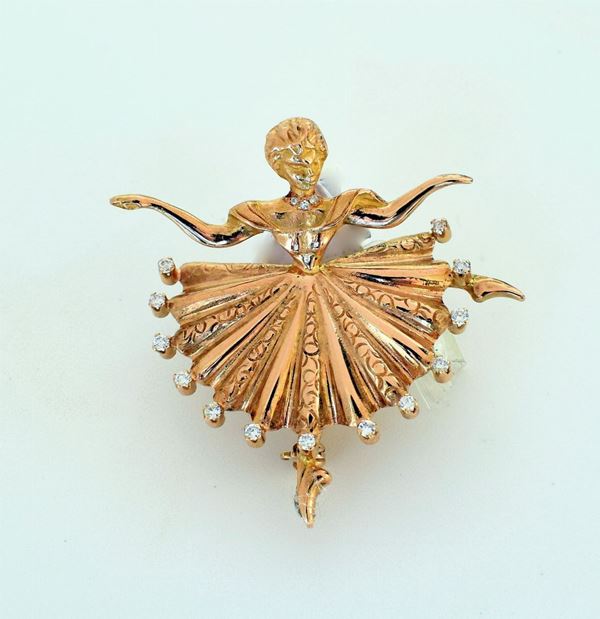 



SPILLA IN ORO GIALLO 18KT E DIAMANTI