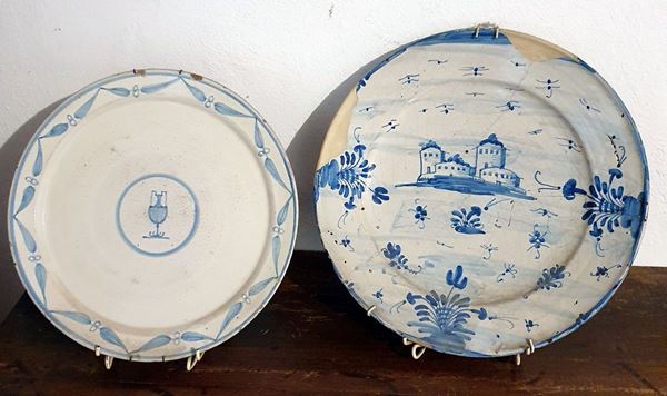 Due piatti da parata, sec. XVIII   - Asta MOBILI, ARREDI E OGGETTI D'ARTE - Poggio Bracciolini Casa d'Aste
