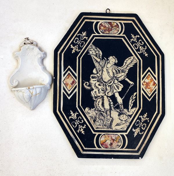 Formella, in stile settecento  - Asta Arredare con stile: mobili e oggetti d'arte - Poggio Bracciolini Casa d'Aste