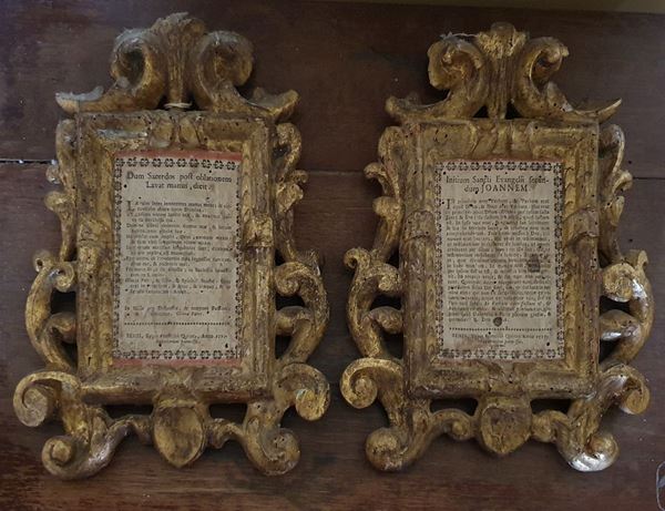 



Coppia di cartaglorie, Toscana, secolo XVIII