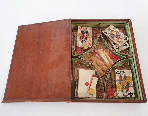 Scatola con gioco, parigi, secolo XIX 