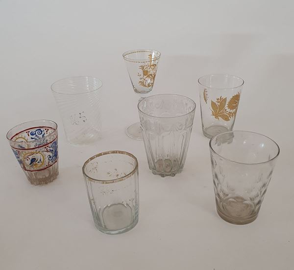 Sette bicchieri, Venezia, secolo XVIII 