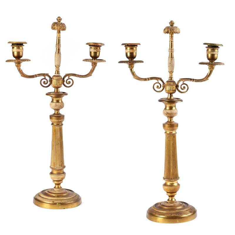 Coppia di candelieri, inizi, sec. XX