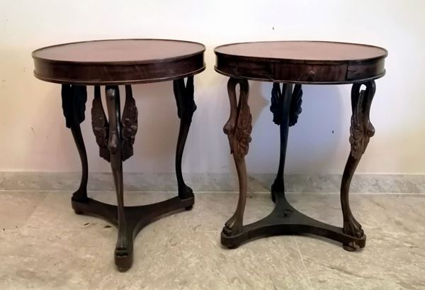 Coppia di tavolini, in stile 700 