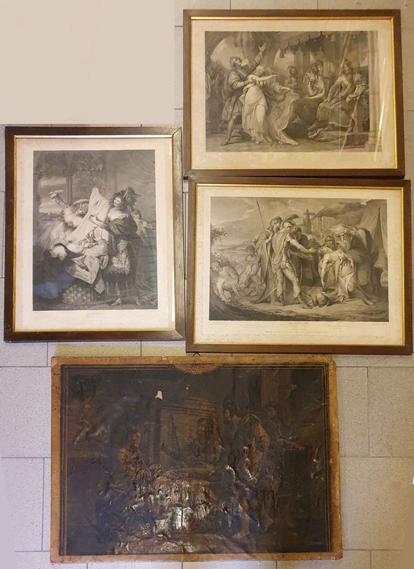 Cinque stampe, sec. XIX   - Asta DIPINTI DAL XVI AL XX SECOLO - Poggio Bracciolini Casa d'Aste