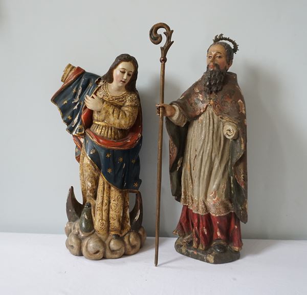 Due sculture, fine sec. XIX  - Asta ANTIQUARIATO: ARREDI MOBILI E OGGETTI D'ARTE - Poggio Bracciolini Casa d'Aste