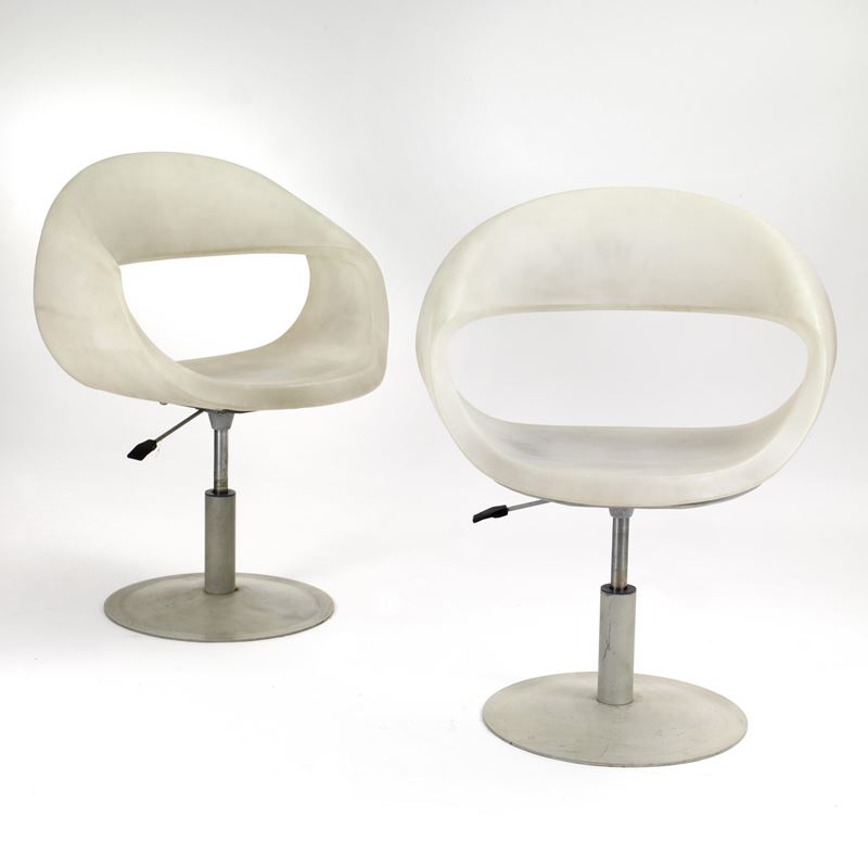 Coppia di poltrone girevoli