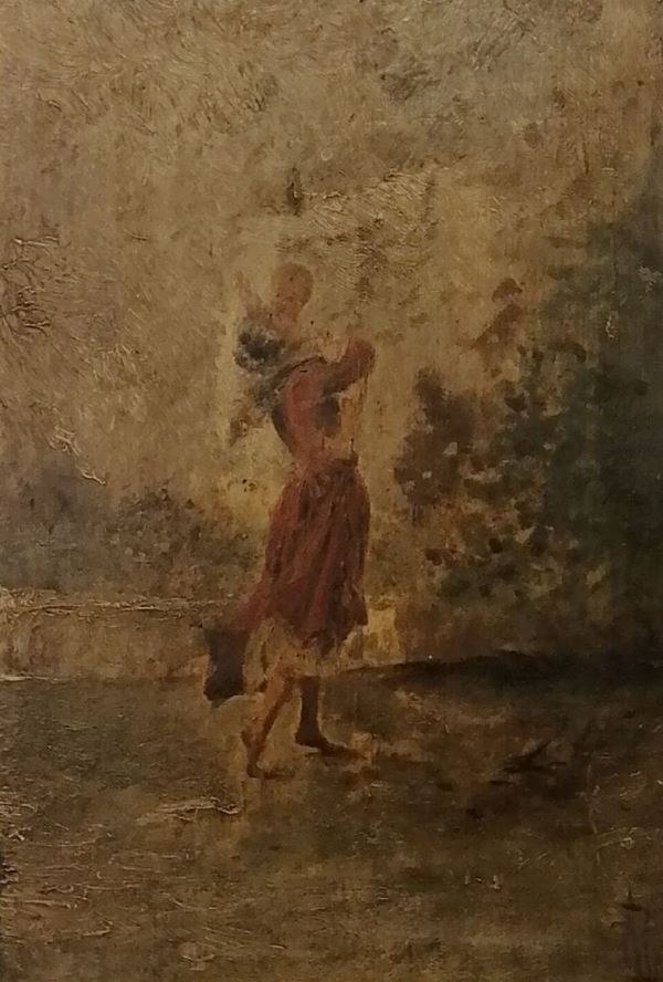 Scuola italiana, inizi sec. XX  - Asta DIPINTI ANTICHI E DEL SECOLO XIX - Poggio Bracciolini Casa d'Aste