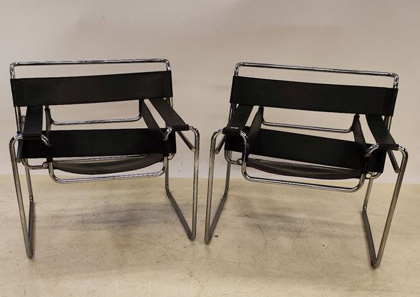 Coppia di poltrone, Wassily di Marcel Brever per Gavina, anni 60