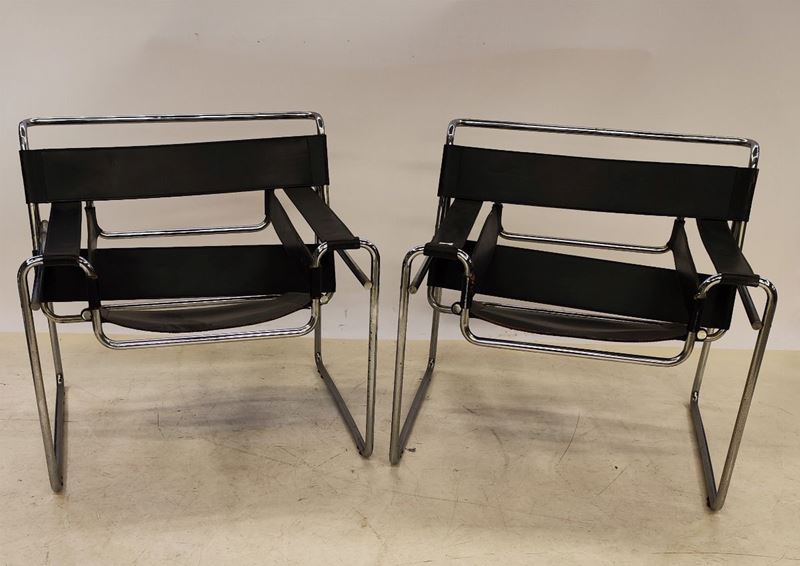 Coppia di Poltrone, Wassily di Marcel Brever per Gavina, Anni 60