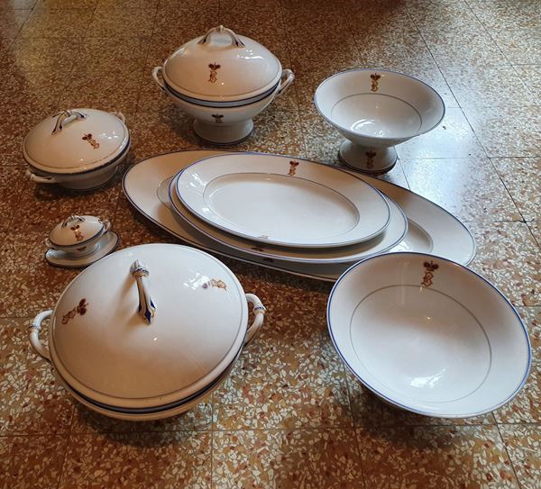 Parte di servito di piatti, inizio sec. XX 