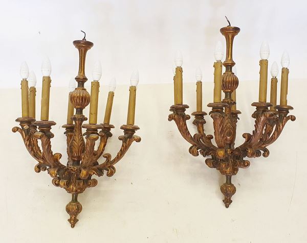 Coppia di lampadari, sec. XX 