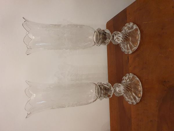 Coppia di candelabri, sec. XIX 