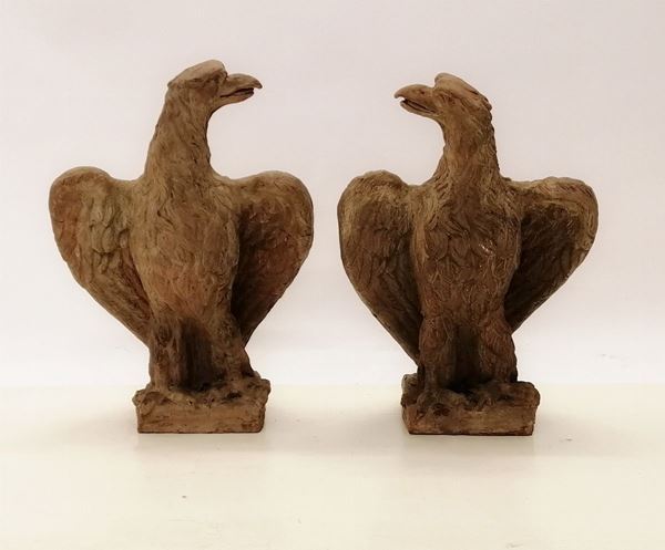 



Coppia di aquile, sec. XX  - Asta MOBILI, ARREDI E OGGETTI D'ARTE - Poggio Bracciolini Casa d'Aste