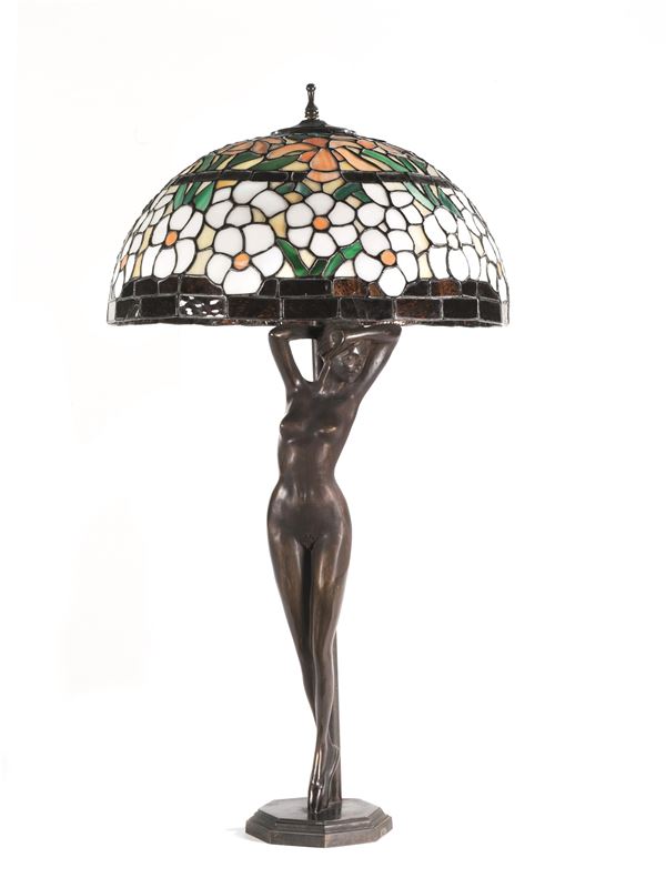 Lampada da tavolo, stile Tiffany, secolo XX