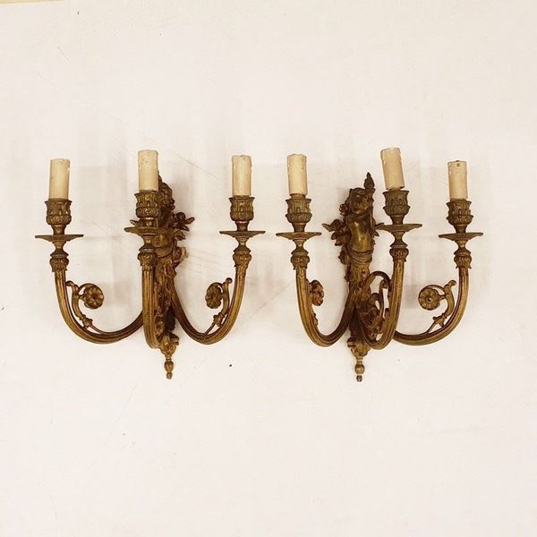Coppia di applique, sec. XX