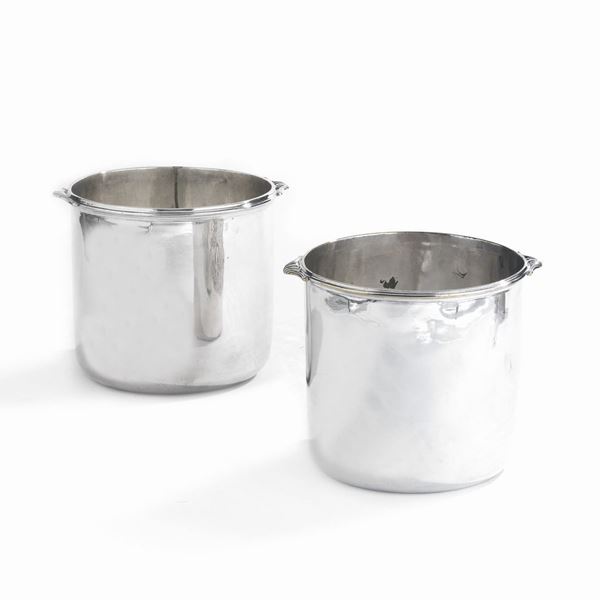 COPPIA DI SECCHIELLI PORTA GHIACCIO, SECOLO XX  - Asta GIOIELLI E ARGENTI - Poggio Bracciolini Casa d'Aste