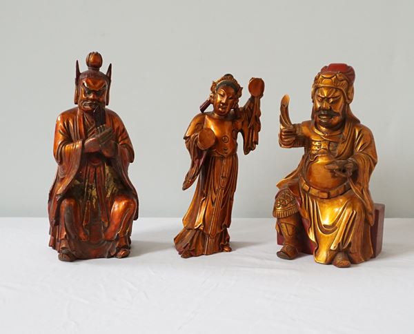 



Tre piccole sculture, arte orientale, sec. XX