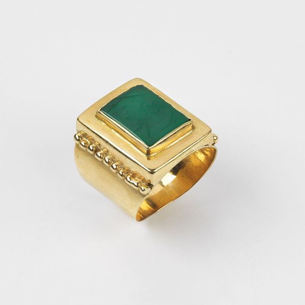 



ANELLO IN ORO GIALLO 18KT E PIETRA