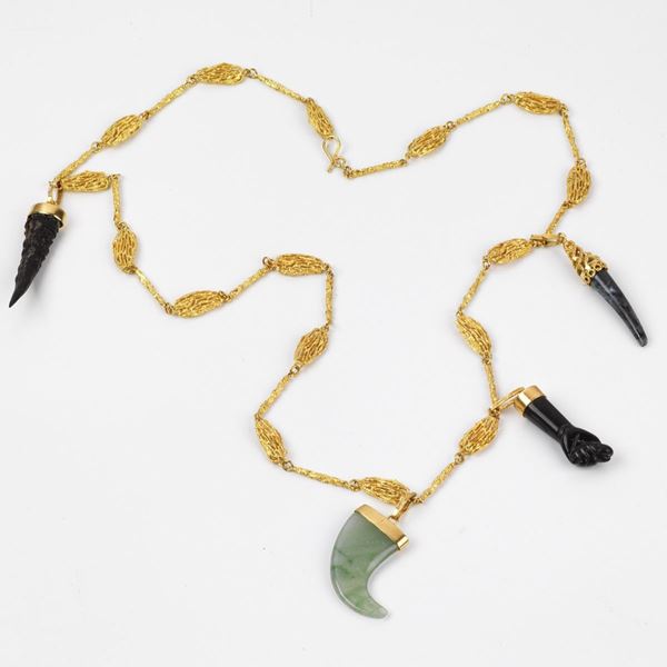 



COLLANA IN ORO GIALLO 18KT E PENDENTI  - Asta GIOIELLI E ARGENTI - Poggio Bracciolini Casa d'Aste