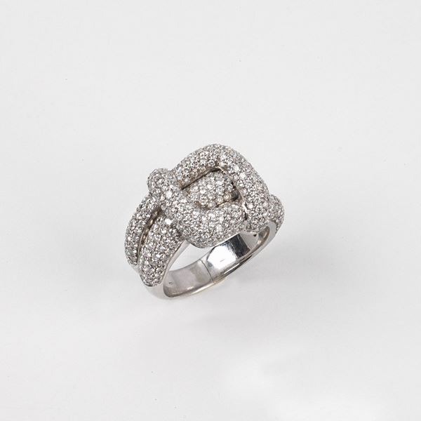 



ANELLO IN ORO BIANCO 18KT E DIAMANTI 