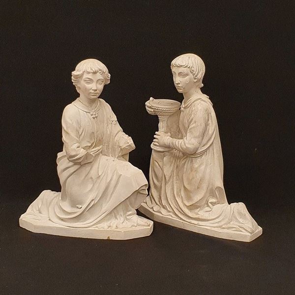 Coppia di sculture,secolo XX