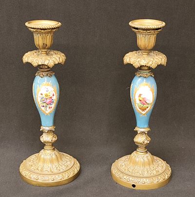 Coppia di Candelabri, Francia Sec. XX,