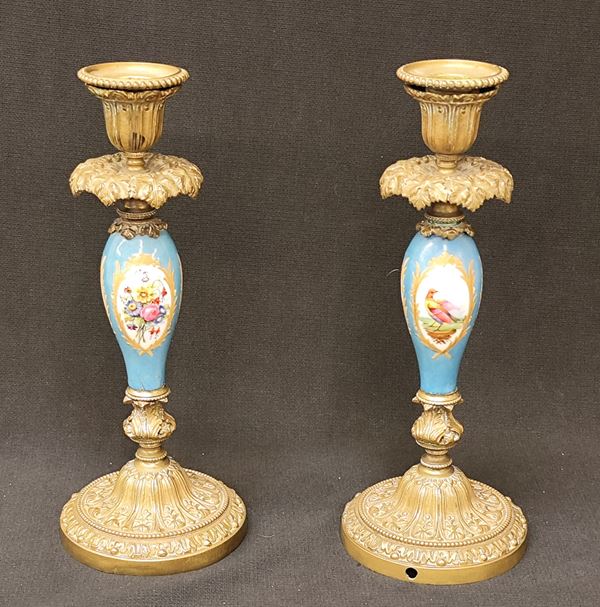 



Coppia di candelabri, Francia sec. XX,