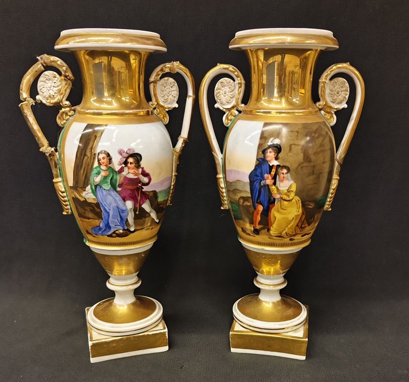Coppia di Vasi, Periodo Impero Sec. XIX