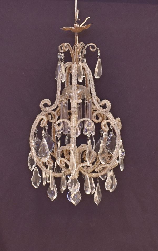 



Lampadario a paniera, sec. XIX