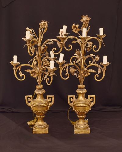 Coppia di Candelieri, in Stile 700