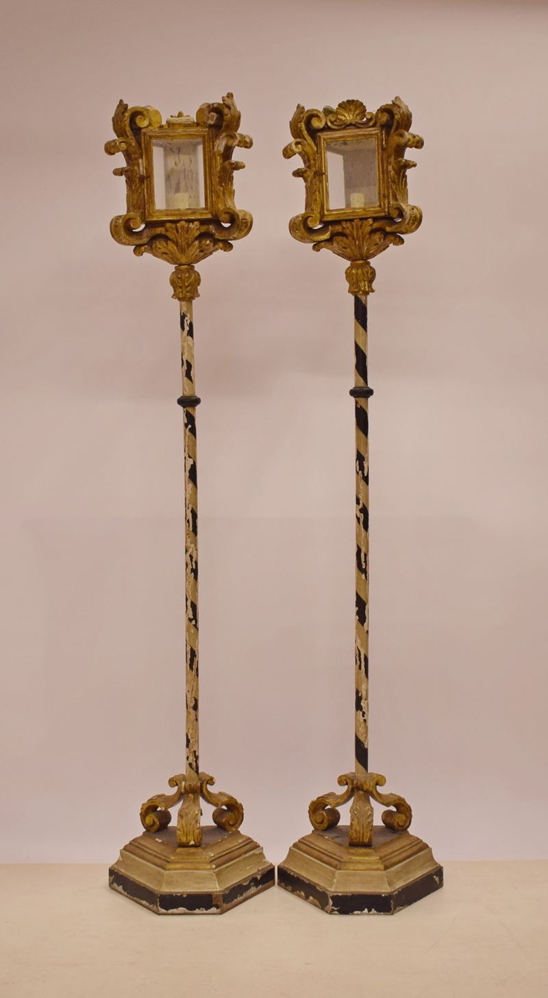 Coppia di Torcere da Processione, Italia Meridionale, Sec. XVIII