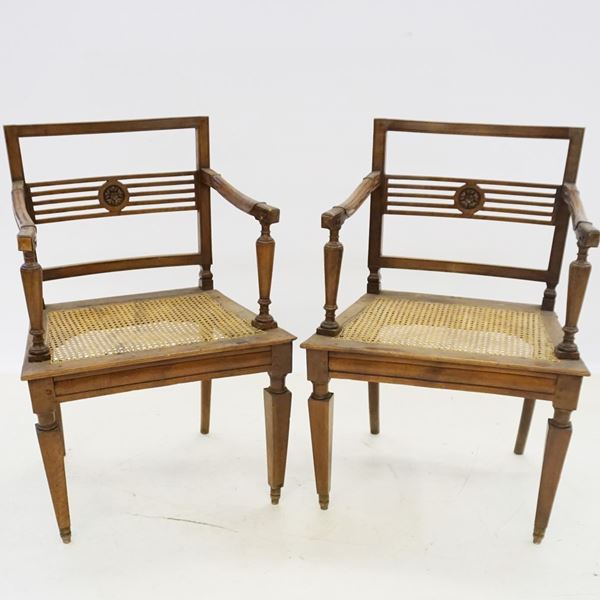Coppia di poltroncine, sec. XIX
