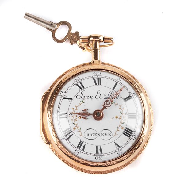 



OROLOGIO DA TASCA&nbsp; JEAN ET LIOL&nbsp; GENEVE , SEC. XIX IN ORO GIALLO 18KT