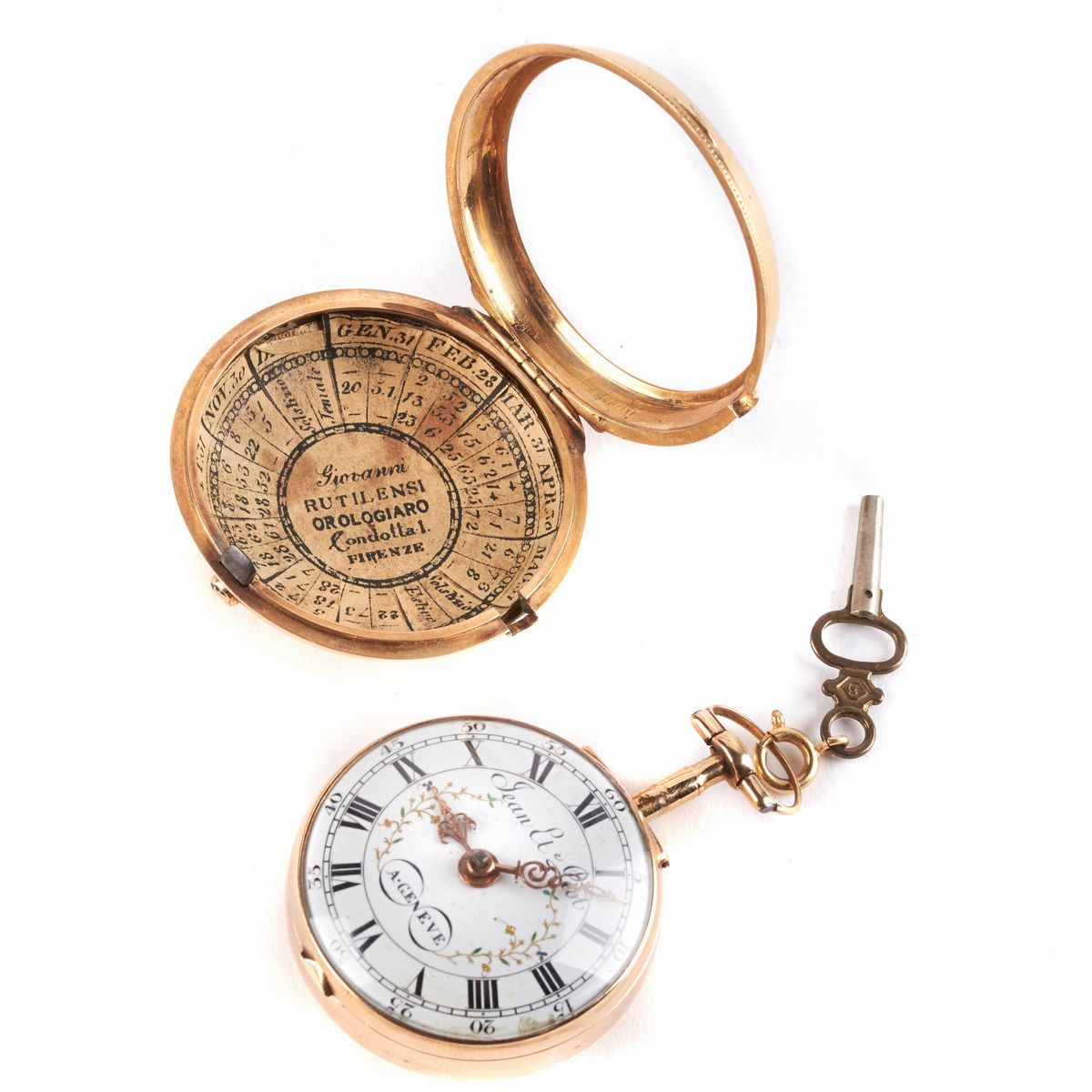 Orologio da Tasca Jean Et Liol Geneve , Sec. XIX in Oro Giallo 18kt