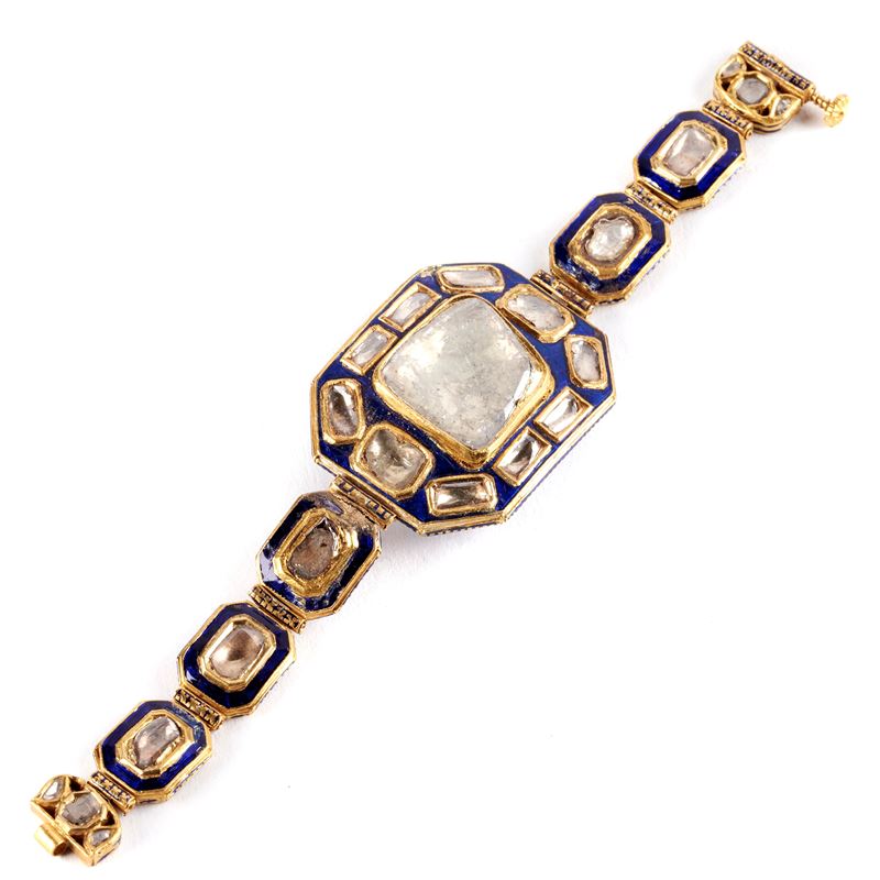 Bracciale in Oro 22kt e Smalti