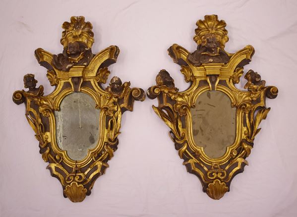



Coppia di specchiere, Italia settentrionale, sec. XVIII