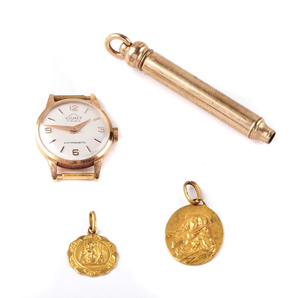 DUE MEDAGLIETTE IN ORO 18KT