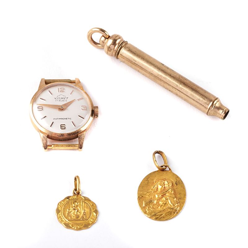 Due Medagliette in Oro 18kt