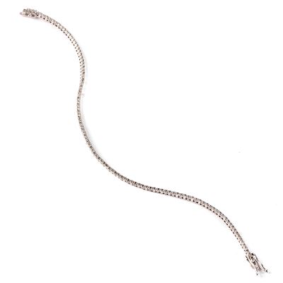 Bracciale Tennis in Oro Bianco 18kt e Diamanti