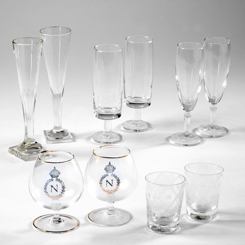 Gruppo di bicchieri, sec. XX