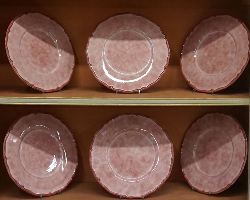 Sei sottopiatti, manifattura Ceramica Este