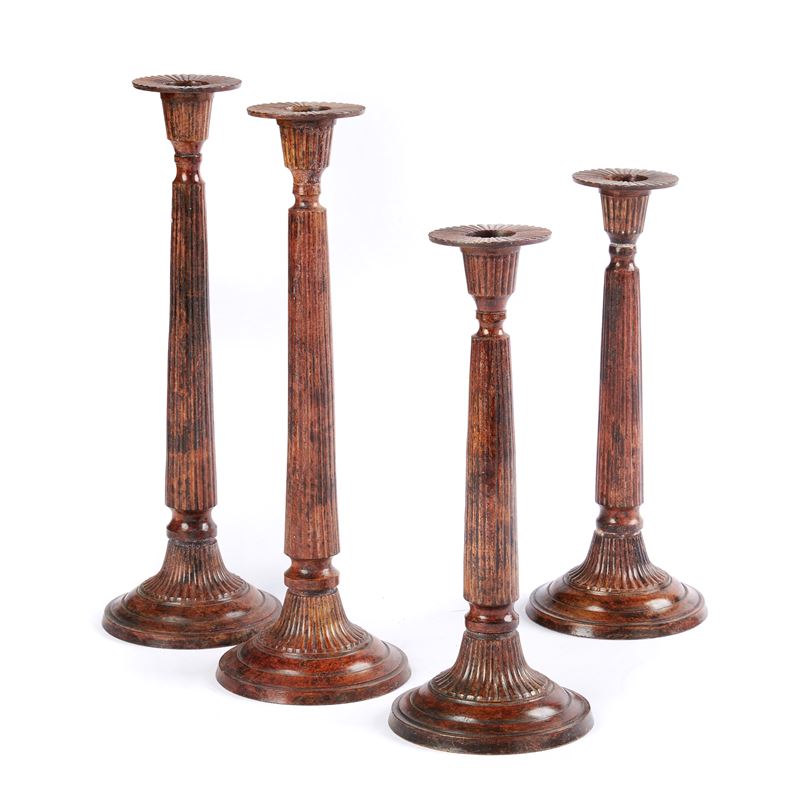 Quattro portacandele, sec. XX