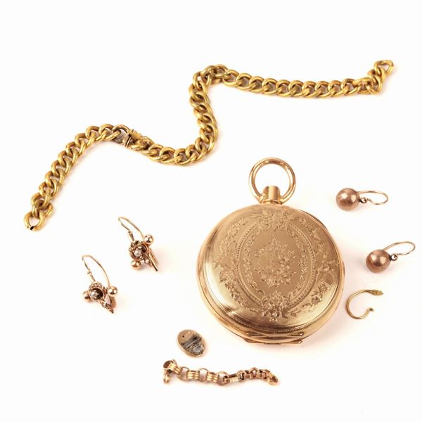 



CASSA DI OROLOGIO DA TASCA , PAIO DI ORECCHINI , BRACCIALE E