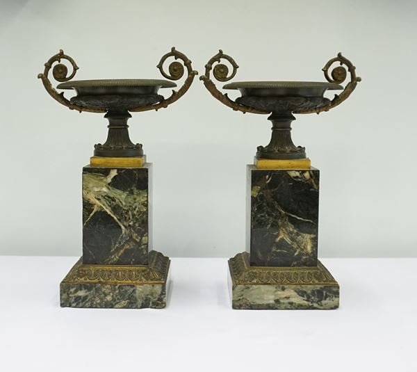 Coppia di vaschette, fine secolo XIX