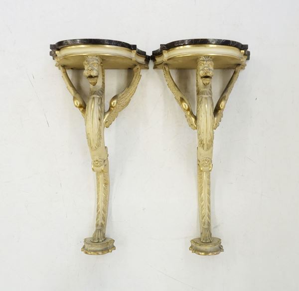 



Coppia di piccole consoles, sec. XX